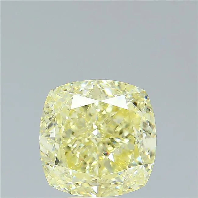 4.40ct Cushion modified Natural Diamond (Colour Fancy Light Yellow, Clarity IF, GIA Certified)