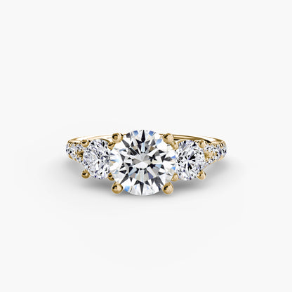 Three-Stone with Pavé Band 3